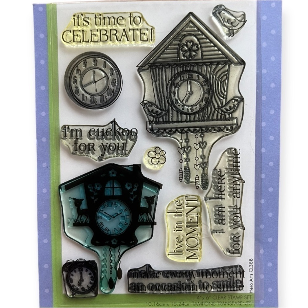 Hero Arts Cuckoo Clear Stamp Set Clocks